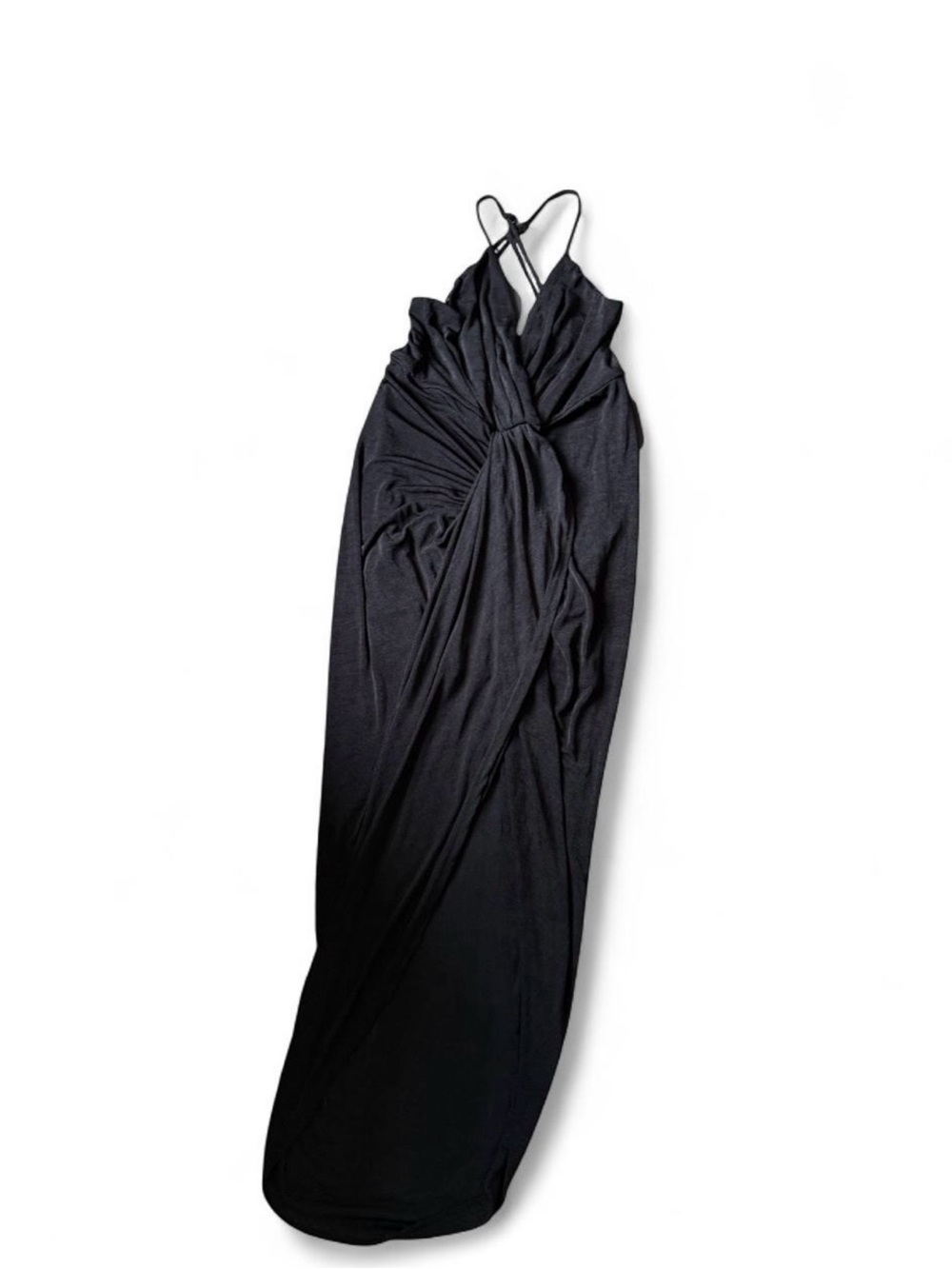 NWT Lulus Black Ruched Maxi Dress with Spaghetti Straps